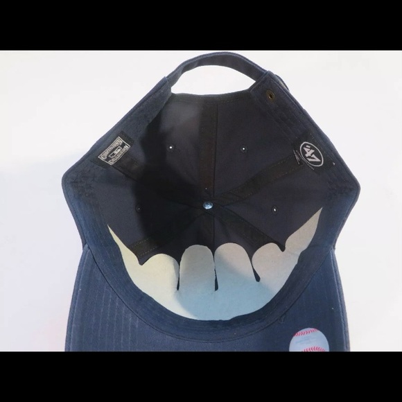 New '47 Clean Up Houston Astros Retro Plain Logo Strapback Hat Navy Blue NCAA - Picture 4 of 6